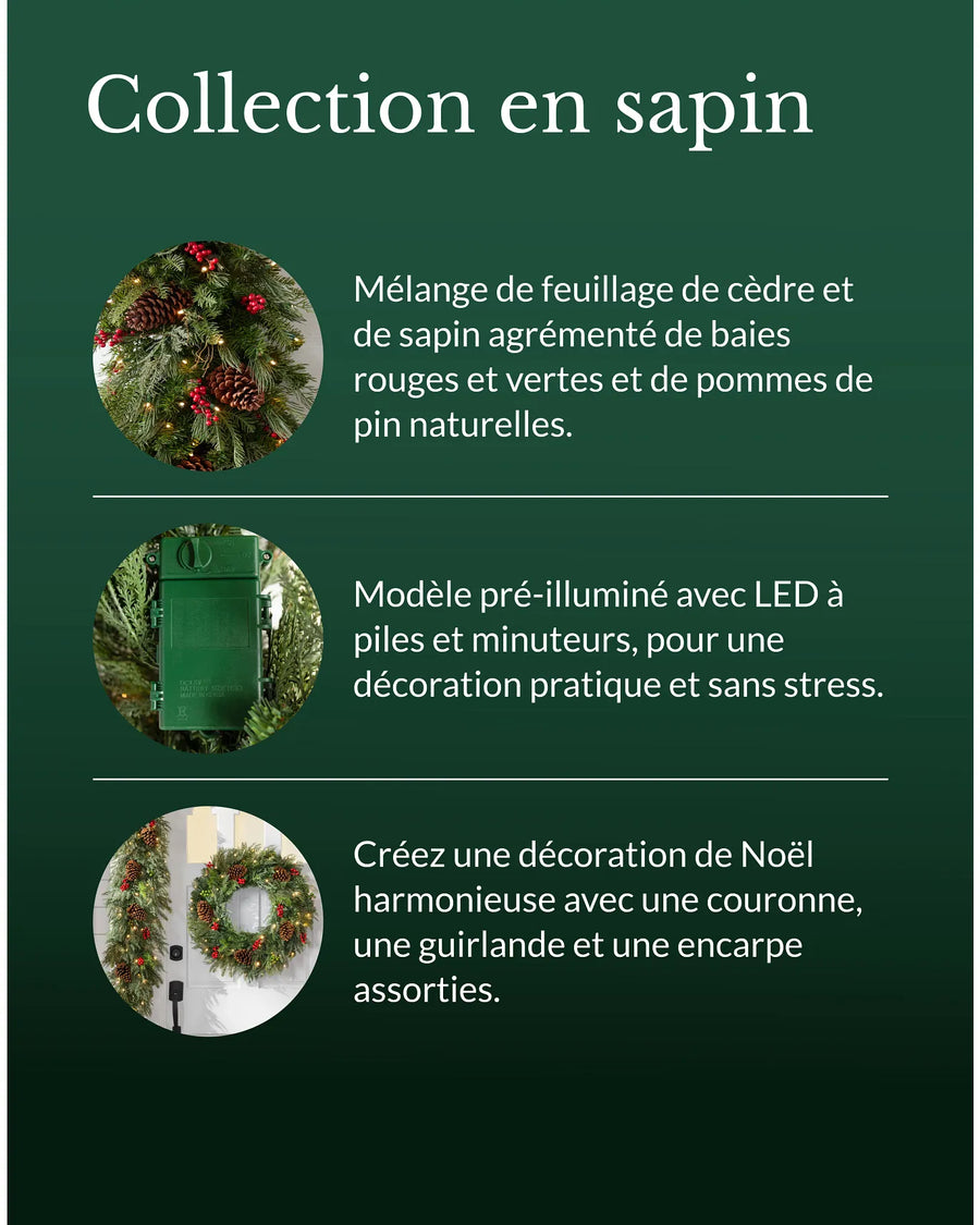 Couronne sapin d'extérieur