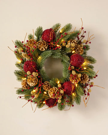 Couronne épinette blanche du Vermont, rouge et or