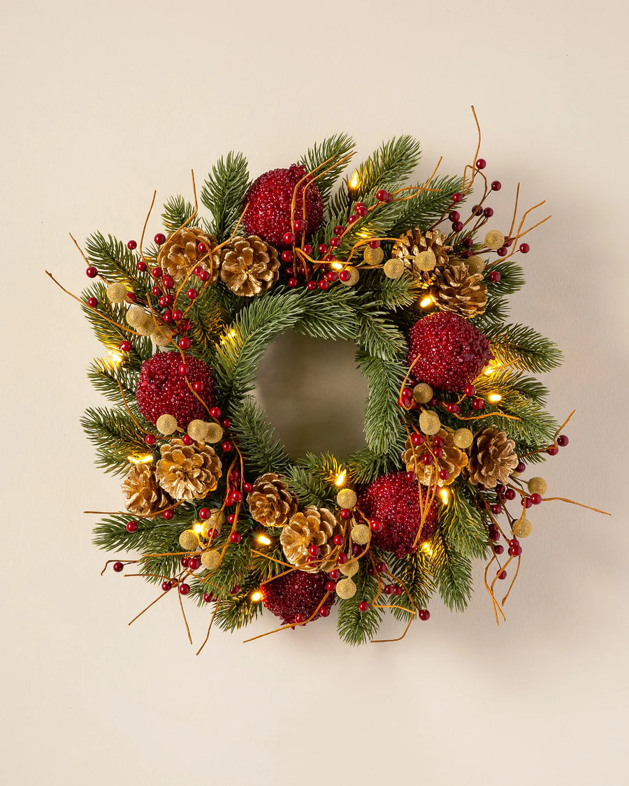 Couronne épinette blanche du Vermont, rouge et or