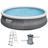 Bestway FAST Set 57372 - Ø457x107 cm - Piscine gonflable + pompe de filtration 29 W et échelle