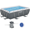 Bestway Power Steel 56629 - 282 x 196 x 84 cm - Piscine hors-sol + pompe de filtration 16 W
