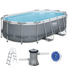 Bestway Power Steel 56620 - 427 x 250 x 100 cm - Piscine ovale