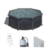 Gre Granada Ronde Ø350 x 132 cm - Piscine hors-sol en acier