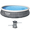 Bestway FAST Set 57313 - Ø457x84 cm - Piscine gonflable + Pompe de filtration 29 W
