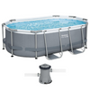 Bestway Steel Pro Max 5614A - 305x200x84 cm - Piscine ovale + Pompe de filtration 16 W
