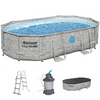 Bestway Steel Pro Max Splashview 56946 - 488x305x107 cm - Piscine ovale pour 7-8 personnes