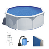 Gre Atlantis Ronde Ø350 x 120cm - Piscine hors-sol en acier - Filtre Aqualoon